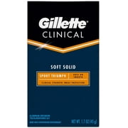 Gillette Sport Triumph Clinical Soft Solid Anti-Perspirant & Deodorant 1.70 oz (Pack of 6)