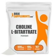 BulkSupplements.com Choline L-Bitartrate Powder, 600mg - Brain, Heart, & Muscle Support (100G - 167 Servings)