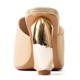 thumbnail image 4 of Ninety Union Jloo Open Toe Slide With Circular Metallic Heel, Gold, 11, 4 of 4