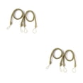 thumbnail image 1 of Inteprter 2 piezas Hotel Poliéster Cortina Holdback Dormitorio Ventana Drape Tieback Cortinas Titular Cuerda ondulada Ornamento Verde Verde 2Conjunto, 1 of 6