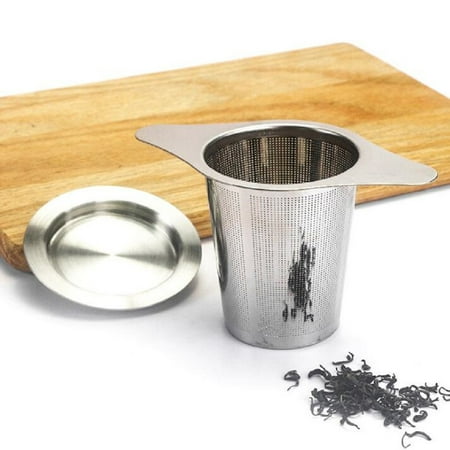 

Stainless Steel Tea Strainer Mesh Large Capacity Perfect Size Double Handle Can Be Hung On Teapots Mugs Cups Loose Tea And Coffee(Sliver)