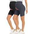 thumbnail image 1 of Pantalones cortos de maternidad BONVIGOR para cubrir el vientre, entrenamiento, yoga activo, atlético, embarazo, pijama, 1 of 6