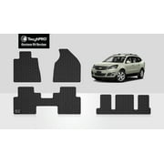 ToughPRO - CHEVROLET Traverse Front, 2nd & 3rd Row Mats - All Weather - Heavy Duty - Black Rubber - 2016