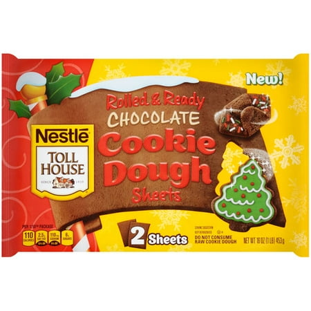 Nestle Toll House Rolled & Ready Chocolate Cookie Dough Sheets, 16 Oz., 2 Count