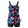 thumbnail image 6 of Hyknon Tankini Swimsuits for Women 2025 Conservative Floral Printed Two Piece Set Bathing Suits Summer Casual Swing Loose Plus Size Swimsuits with Boyshorts, 6 of 6