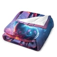 thumbnail image 3 of NIANHE Galactic Guardian Deer blanket, comfortable and soft, warm casual blanket, printed design, winter sofa dormitory home decoration, must-have travel product. Size is 50x60 inches., 3 of 9