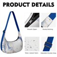 thumbnail image 2 of Crossbody Sling Bag for Women Men Trendy,Crescent Bag with Adjustable Strap Marble Modern Geometric Flowers Abstract, 2 of 5