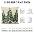 thumbnail image 5 of HENGT AVOIN Watercolor Christmas Tree Throw Pillow Cover,  Holiday Buffalo Plaid Cushion Case Decoration for Sofa Couch, 5 of 5