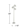 thumbnail image 6 of 360 Lighting Modern Floor Lamp 3-Light Tree 64" Tall Brushed Steel Adjustable Shades for Living Room Reading Bedroom Office, 6 of 7