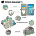 thumbnail image 4 of Wallet Case for Google Pixel 9 Pro XL 6.8-inch, Litchi Leather Flip Zipper Purse Cover with Card Holder, Heart Makeup Mirror, Crossbody Lanyard, Kickstand Shockproof Protective Phone Case ﻿,Green, 4 of 11
