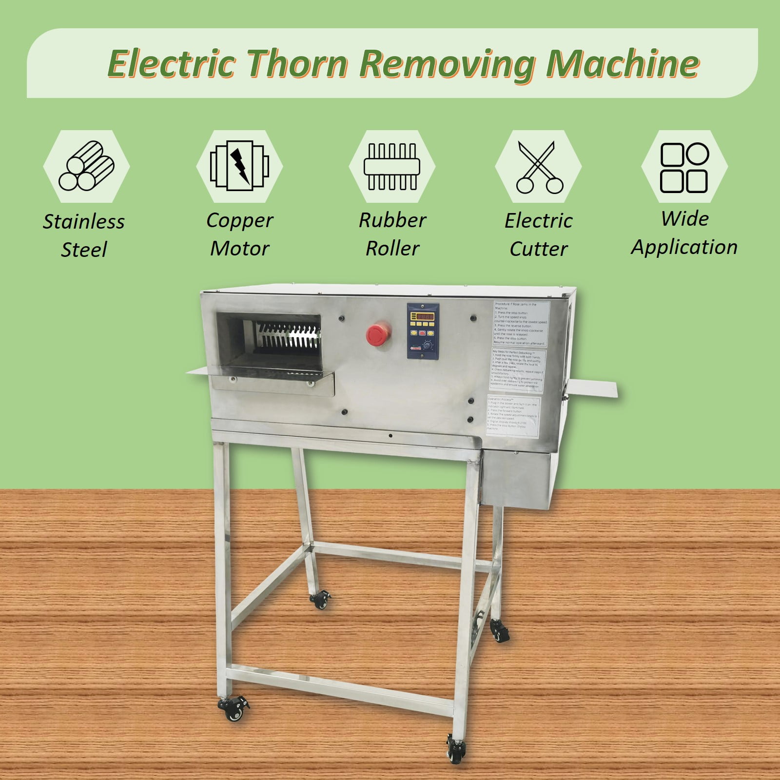 Rose Thorn Remover Machine Flower Leaf Stems Cuter Remover Flower Branch Leaf Removal Machine