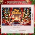 thumbnail image 2 of Penguin Design Merry Christmas Banner Christmas Tree Decor Christmas Display Red Gold Ornaments Snowy Scene Xmas Backdrop for Christmas Party Holiday Celebration Family Party, 2 of 9