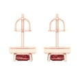 thumbnail image 4 of Clara Pucci 2.24Ct Natural Garnet Princess Cut VVS1 Screw Back Stud 14k Solid hypoallergenic Gold Designer Earrings For January, 4 of 7