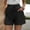 Black, variant on uublik Shorts Womens Loose Super Soft Linen Shorts Casual Black