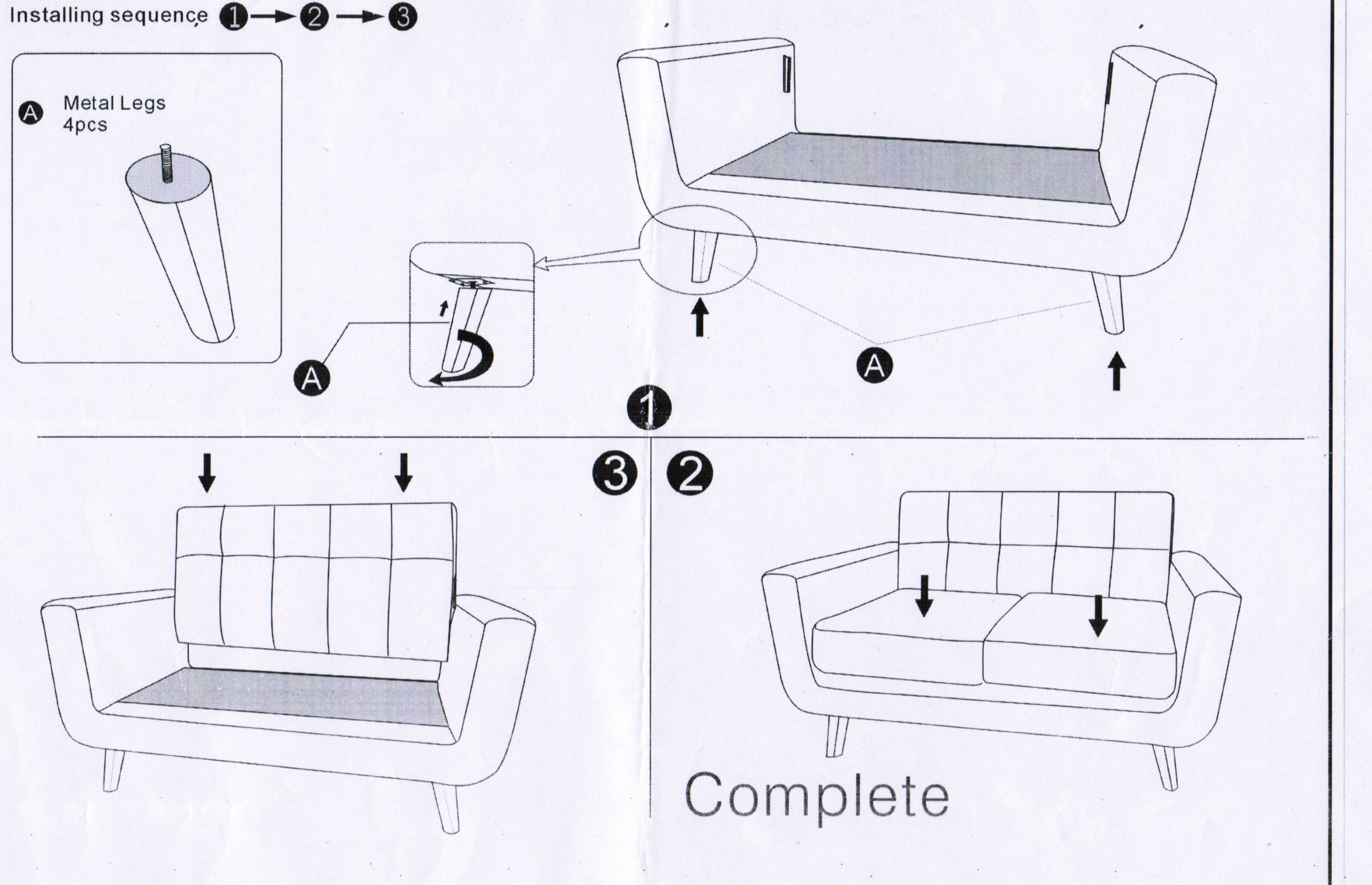 Uspridefurniture Zohaib 51'' Linen Square Arm Loveseat-Gray