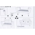 thumbnail image 5 of Uspridefurniture Zohaib 51'' Linen Square Arm Loveseat-Gray, 5 of 5