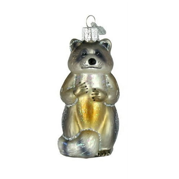 Old World Christmas Animal Collection Glass Blown Ornaments for Christmas Tree Raccoon