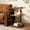 Caramel-Wood, variant on 360° Swivel Side Table With Storage  Height Adjustable Smooth-rolling Wheels C-shaped End For Couch/sofa Recliner Living Room Black Walnut-look