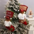thumbnail image 2 of Bcamelys Lot Of 18 Big Christmas Socks For Tree Decoration Candy Pattern, 2 of 3