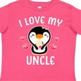 thumbnail image 4 of Inktastic I Love My Uncle with Cute Penguin and Hearts Girls Toddler T-Shirt, 4 of 5
