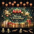 thumbnail image 5 of Merry Christmas Theme Background Banner Christmas Party Decoration Xmas Santa Claus Backdrop Supplies Photo Shoot Props, 5 of 9