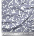 thumbnail image 1 of Soimoi Gray Viscose Chiffon Fabric Filigree Damask Decor Fabric Printed Yard 42 Inch Wide, 1 of 3