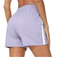 thumbnail image 4 of Audhol Workout Shorts for Women! Womens Solid Casual Running Shorts Workout Elastic Waist Athletic Yoga Pants Sports Pockets Pants Women Shorts Purple S, 4 of 7