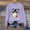 thumbnail image 6 of Halloween Sweatshirts Women Ghost Graphic Pullover Shirt | Halloween Witch Pumpkin Bat Crewneck Sweater, 6 of 6