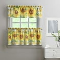 thumbnail image 2 of Farmhouse Vintage Curtains 24 Inch - 3 Panel Boho Wildflower Set with Rustic Floral Print, Rod Pocket, 2 of 6