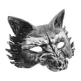 thumbnail image 5 of KAKOWELY Máscara de lobo realista de Halloween para adultos, máscara de media cara para mascarada de animal para fiesta de cosplay, máscara de disfraz de lobo aterrador para hombres y mujeres, 5 of 5