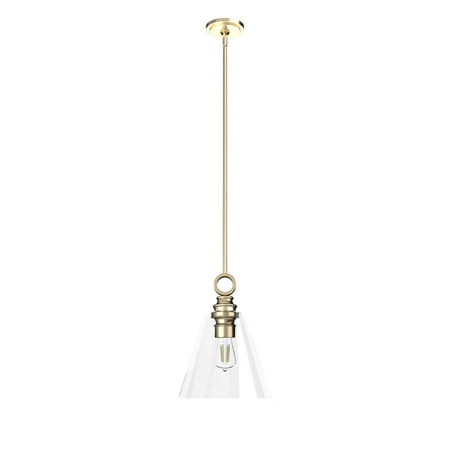 

Hunter Klein Alturas Gold with Clear Glass 1 Light Pendant Ceiling Light Fixture