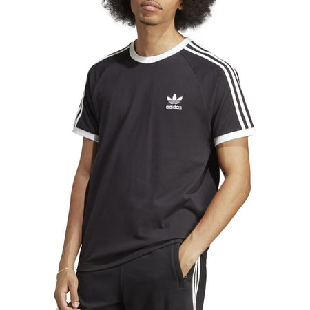 adidas Originals Men's Adicolor Classics 3-Stripes T-Shirt (Black, L)