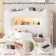 thumbnail image 5 of QinaQin Base de cama individual con cajón, cabecera tapizada con espacio de almacenamiento, luces LED RGB y estación de carga, soporte de madera resistente, no requiere box spring, 5 of 7