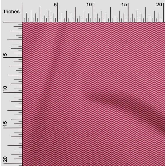 oneOone Organic Cotton Poplin Twill Fabric Chevron Geometric Print Fabric By The Yard 42 Inch Wide