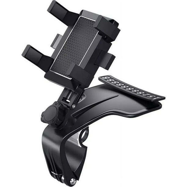 Soporte para teléfono de coche, espejo retrovisor multifuncional para salpicadero con abrazadera de resorte ajustable de 360°, apto para smartphones de 3 a 7 pulgadas.