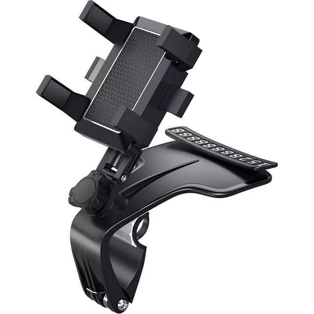Soporte para teléfono de coche, espejo retrovisor multifuncional para salpicadero con abrazadera de resorte ajustable de 360°, apto para smartphones de 3 a 7 pulgadas.