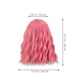 thumbnail image 2 of UPGRATOR Peluca De Fiesta Rosa Con Ondas Para Disfraces Y Cosplay Para Mujer Y, 2 of 8