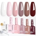 thumbnail image 1 of Set de esmaltes de uñas en gel Beetles Neutral, 6 colores, marrón nude, 1 of 6