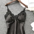 thumbnail image 4 of Lindreshi Lingerie Sets for Women 2pc Set Womens Satin Sling Sleepwear Lingerie Lace Nightdress Underwear Set, 4 of 6