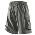 thumbnail image 3 of IhhxPro Men's Outdoor Cargo Shorts Elastic Waist Quick Dry Men with Multi-Pockets Work Summer Casual Loose Fit Cotton Hiking Travel M-4XL, 3 of 5