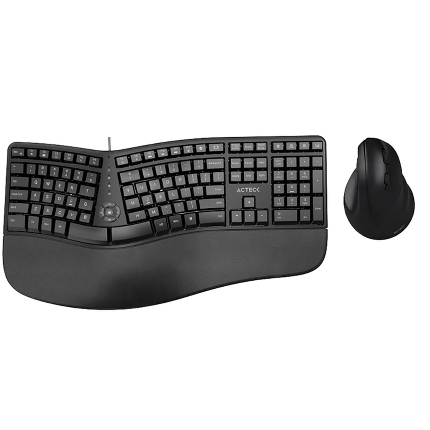 Kit Teclado y Mouse ACTECK VIRTUOS FITT MK770 Inalambrico USB-C Negro ...
