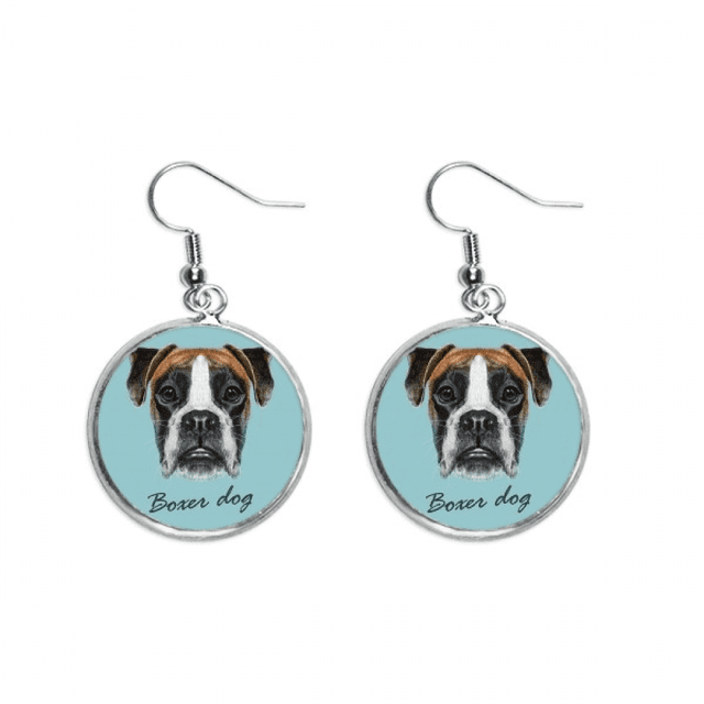 Lop-eard Boxeur Chien Animal de Compagnie Oreille Pendante Argent Boucle d'Oreille Bijoux Femme
