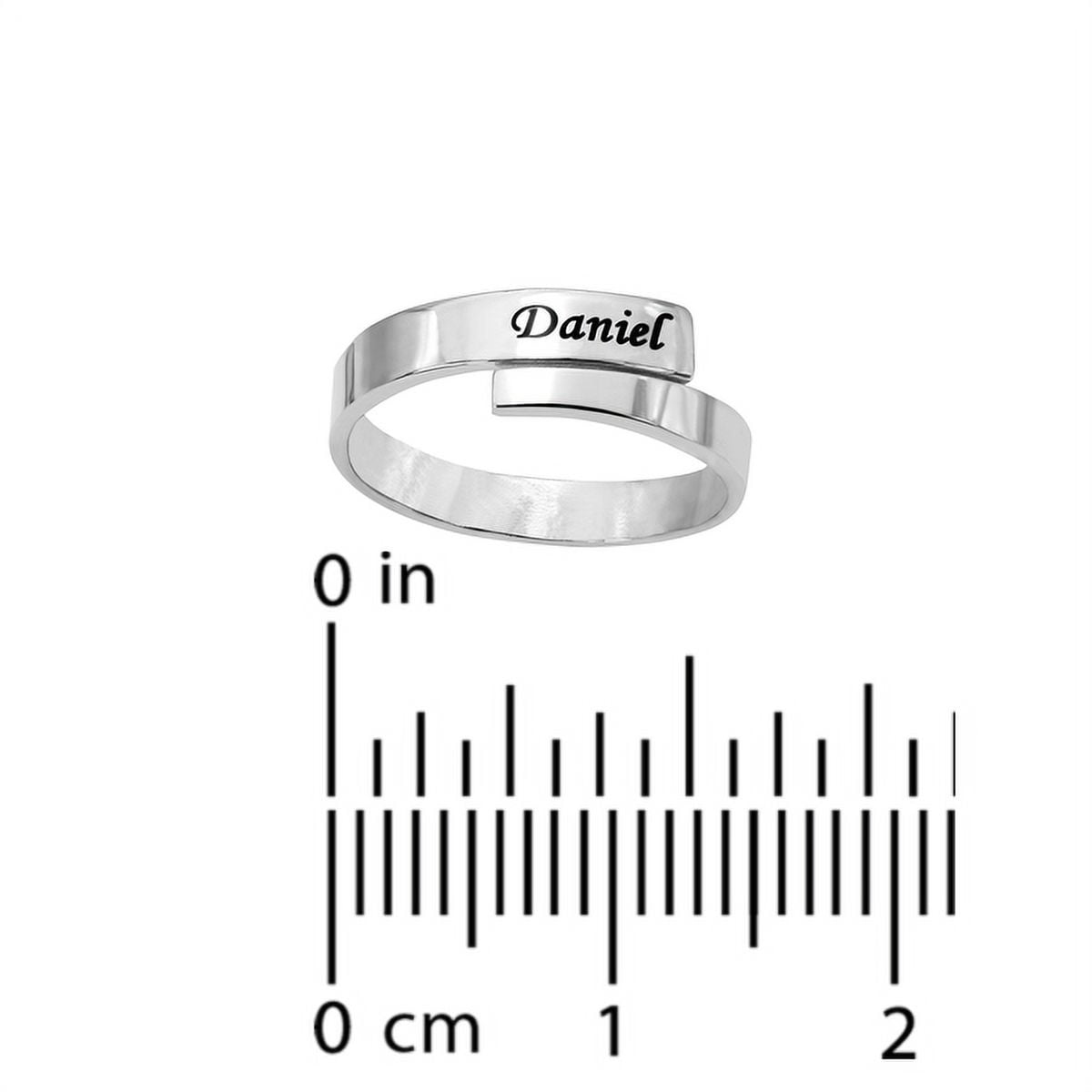 Personalized Sterling Silver or 14K Gold Plated Sterling Silver Adjustable Ring