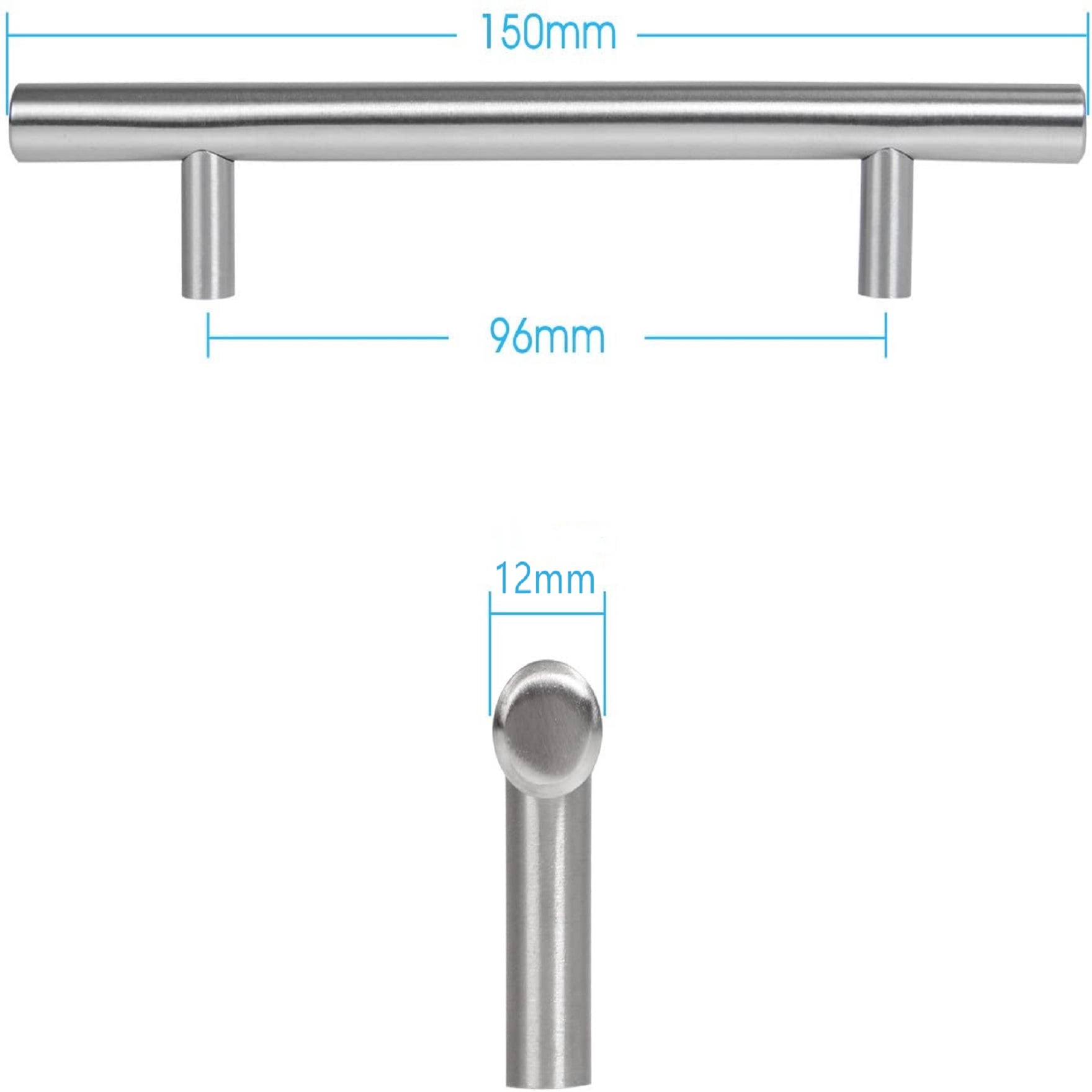 findmall 50 Pack Cabinet Pulls Brushed Nickel Stainless Steel Kitchen Cupboard Handles Cabinet Handles 5 in Length, 3in Hole Center