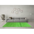 thumbnail image 3 of Ahgly Company Indoor Square Oriental Green Industrial Area Rugs, 3' Square, 3 of 4
