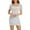White, variant on ZZwxWA Women Sexy Short Sleeve Sparkly Sequin Bodycon Mini Dress Square Neck See Through Backless Self Tie Up Short Dress Cocktail Party
