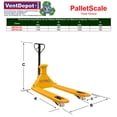 thumbnail image 4 of Patín Hidráulico VentDepot PalletScale 2T Altura 20cm 6v 5Ah Ruedas de Nylon Horquilla 115cm, 4 of 5