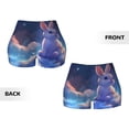 thumbnail image 5 of Lsque Cloud Cute Rabbit Pattern High Waisted Biker Shorts for Women-Tummy Control Fitness Athletic Workout Running Yoga Gym Shorts,Moisture-Wicking-XX-Large, 5 of 9