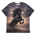 thumbnail image 5 of LAOLIUSN Mens Animal Graphic T-Shirt Funny Horse Short Sleeve Tee Tops S-4XL, 5 of 7