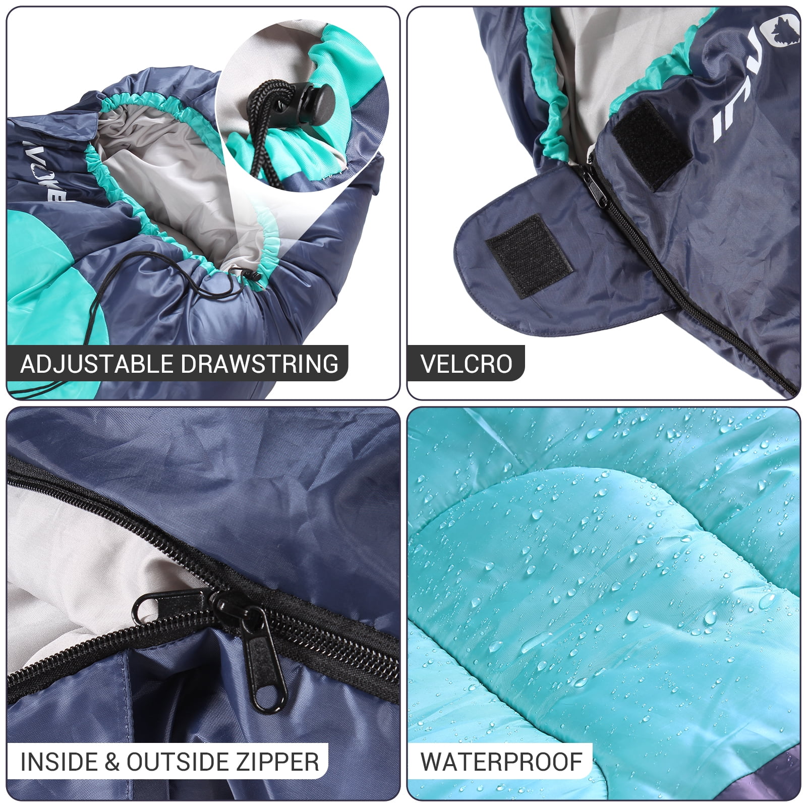 Invoker Mummy Sleeping Bag | 23 ℉ Extreme 3-4 Season Sleeping Bag for Adults Kids Cold Warm Weather for Camping Hiking Backpacking